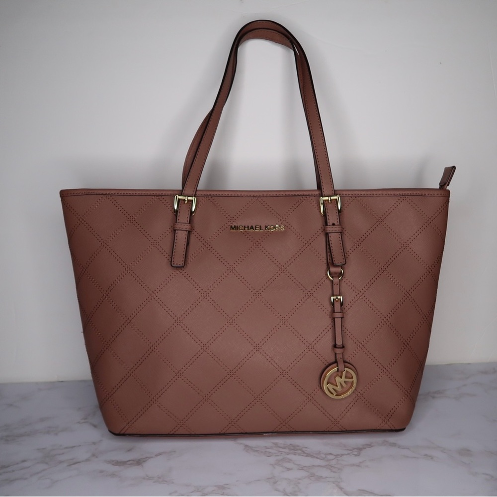Michael Kors Jet Set Travel Dusty Rose Tote Shoulder‎ Handbag